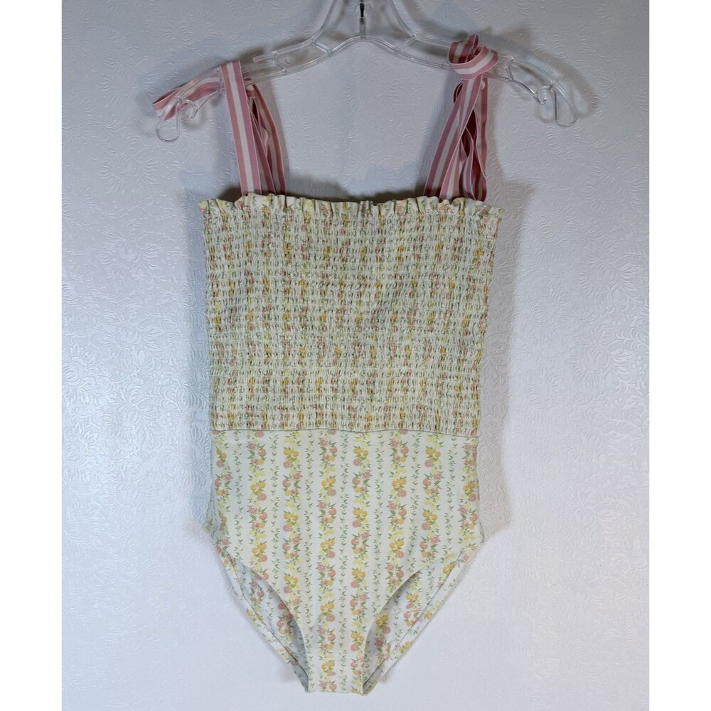 Minnow sz Small 2/4 Linear Citrus One Piece Swimsuit